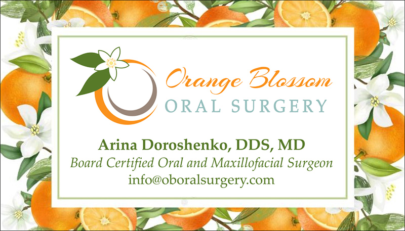 Orange Blossom Oral Surgery Business Card