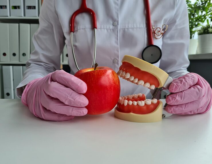 dentist explaining bone graft recovery
